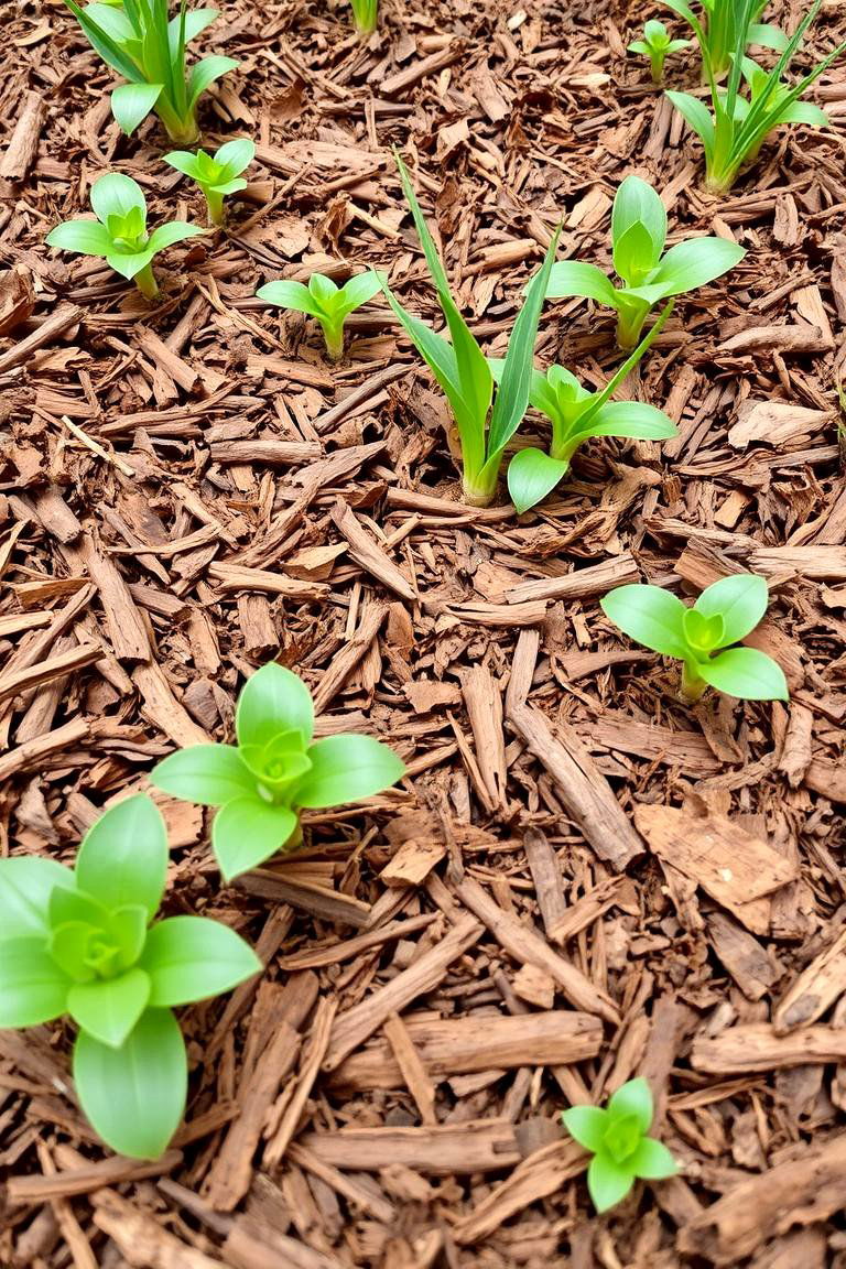 Utilize the Practicality of Bark Mulch Garden Beds - 24 Low Maintenance Backyard Landscaping Ideas