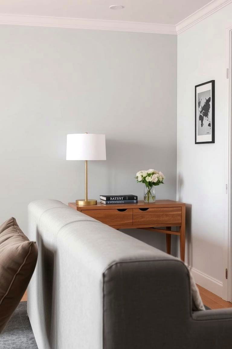 Utilize the Space Behind the Sofa - 24 Small Apartment Storage Ideas