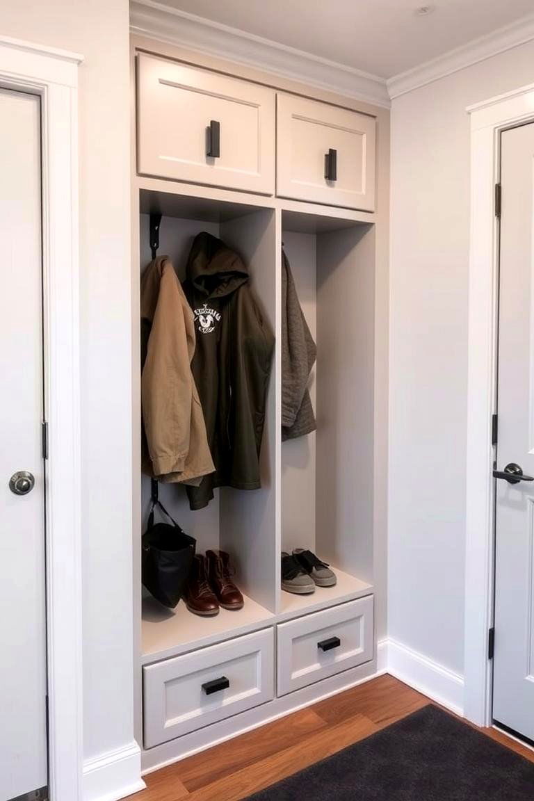 Utilizing Entryway Lockers or Cubbies - 24 Tiny House Storage Ideas
