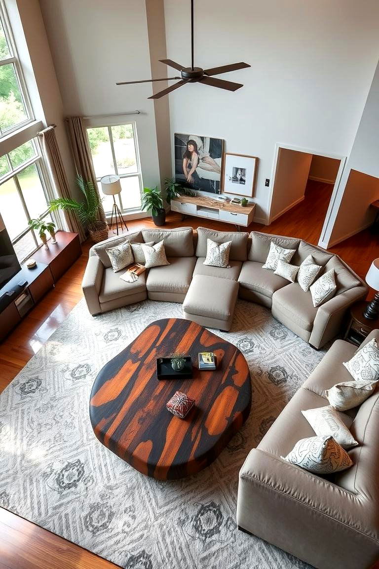 Utilizing Large Scale Furniture - 24 Living Room Design Ideas