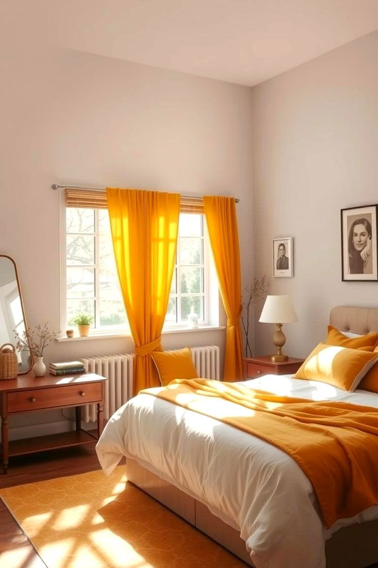 Utilizing Natural Light to Enhance the Colors - 24 Yellow and Grey Bedroom Ideas