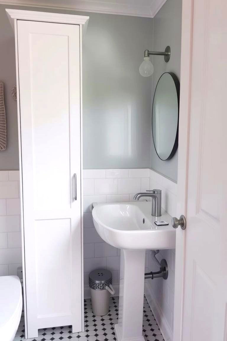 Utilizing Vertical Space - 24 Neutral Bathroom Ideas