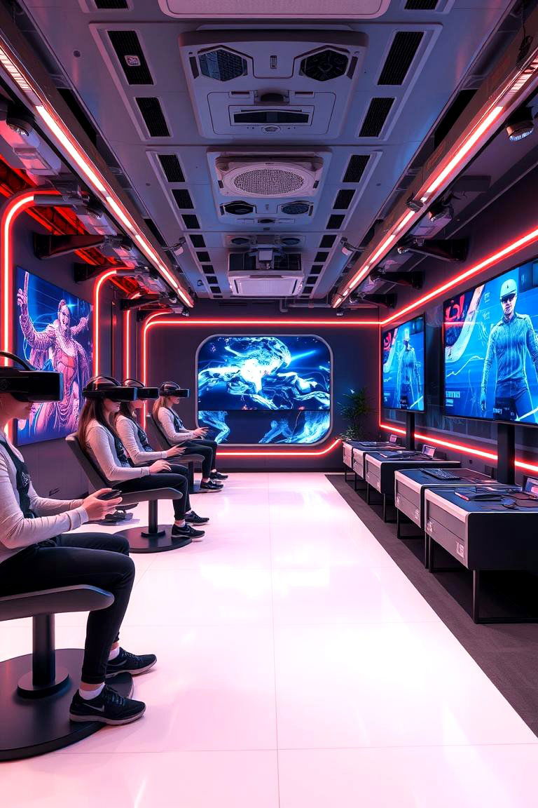 VR Experience Lab - 24 Luxury Man Cave Ideas