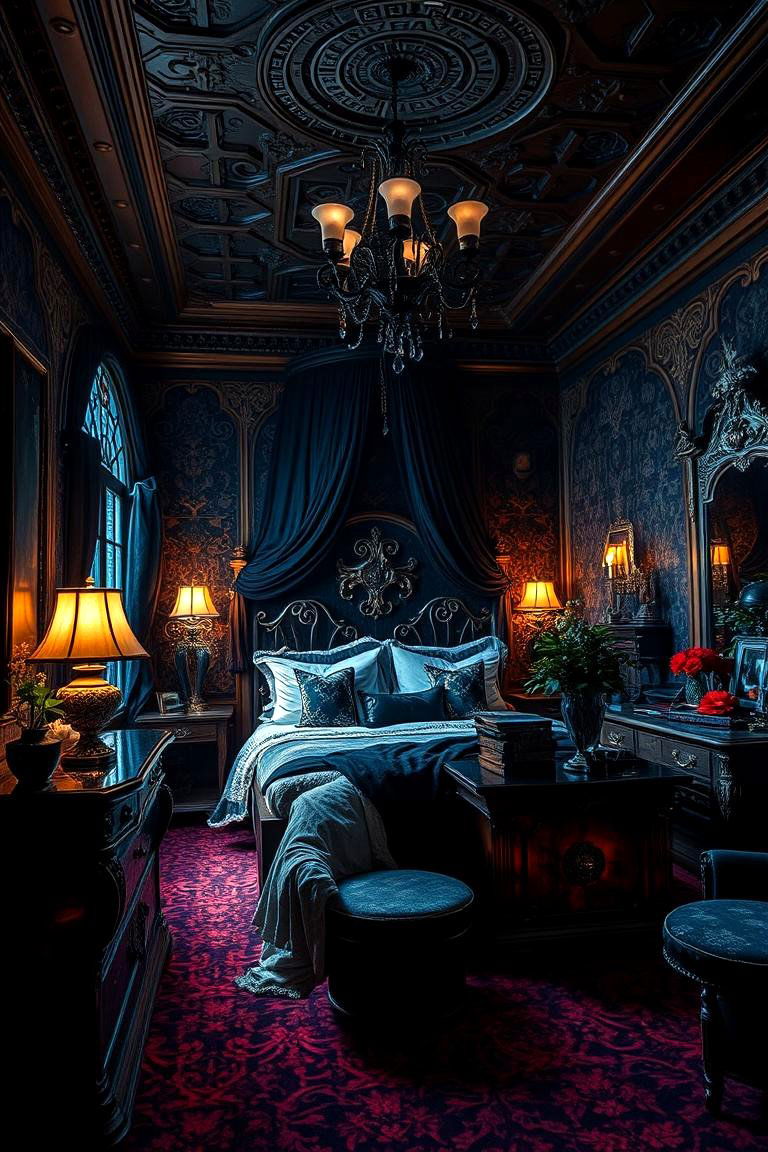 Vampires Lair with Intricate Details - 24 Vampire Bedroom Ideas