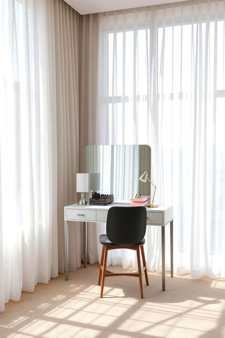 Vanity with Natural Light Focus - 24 Vanity Room Ideas