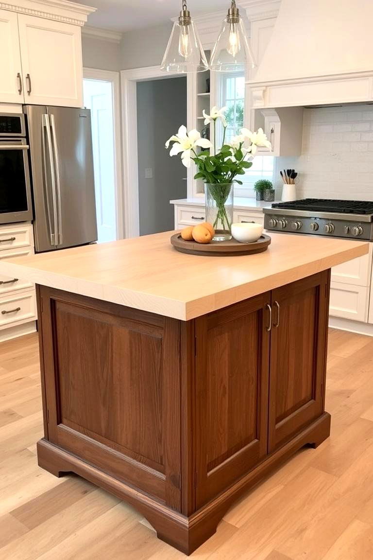 Varying Wood Tones - 24 Rustic Kitchen Island Ideas
