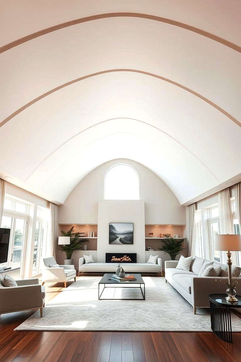 Vaulted Ceiling Effect - 24 Pop Ceiling Design Ideas