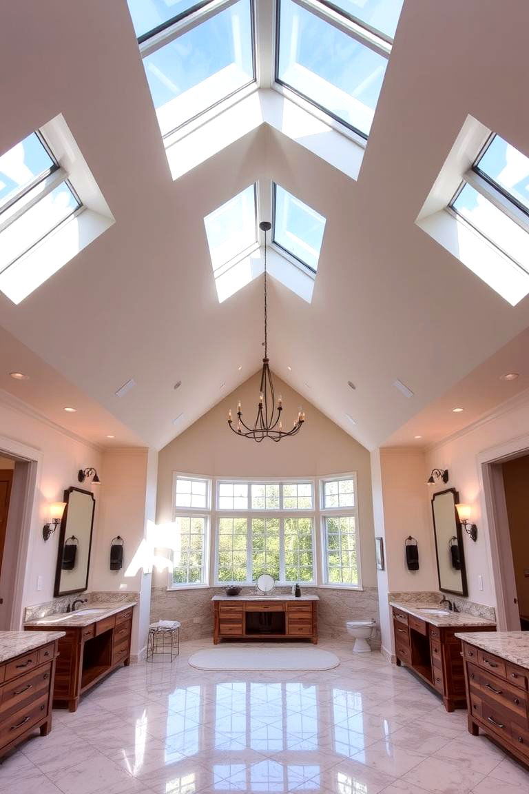 Vaulted Ceiling for a Grand Effect - 24 Bathroom Ceiling Ideas