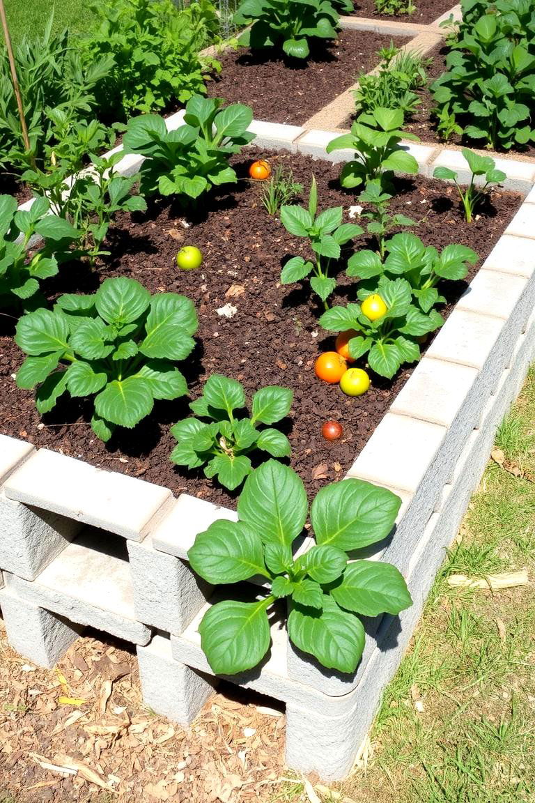 Vegetable Garden Bed - 24 Cinder Block Garden Ideas