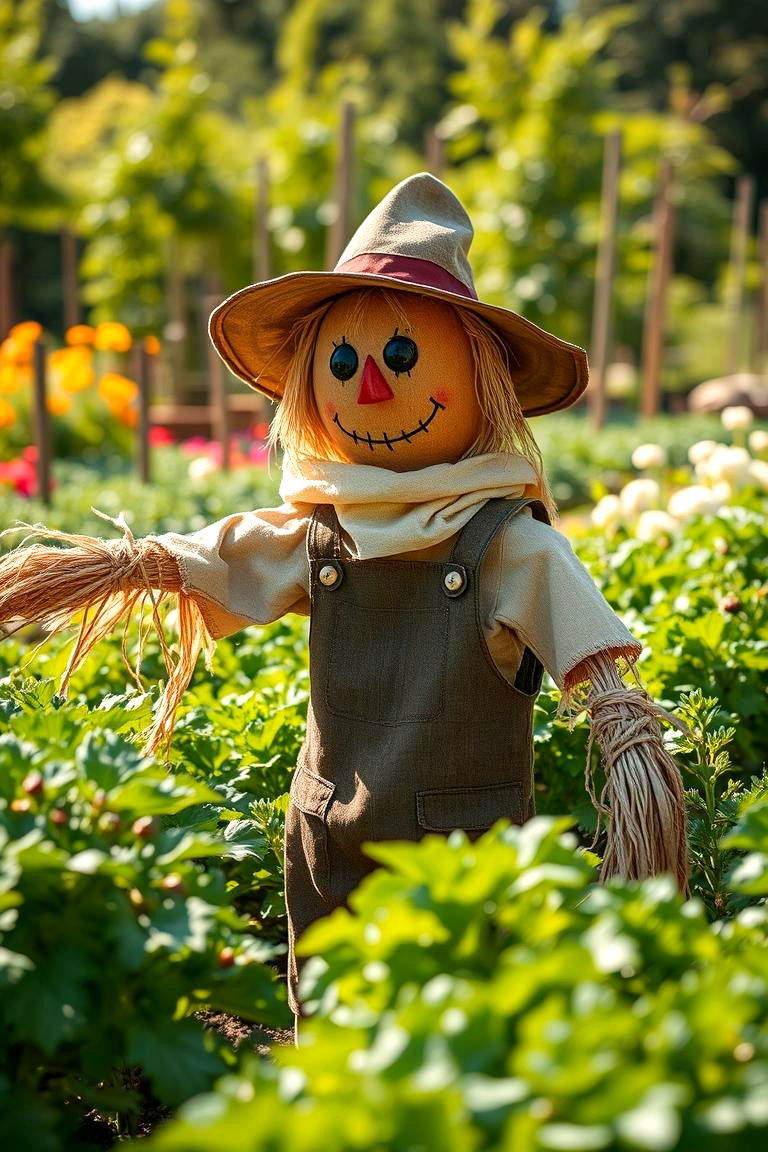 Vegetable Patch Scarecrow - 24 Garden Scarecrow Ideas