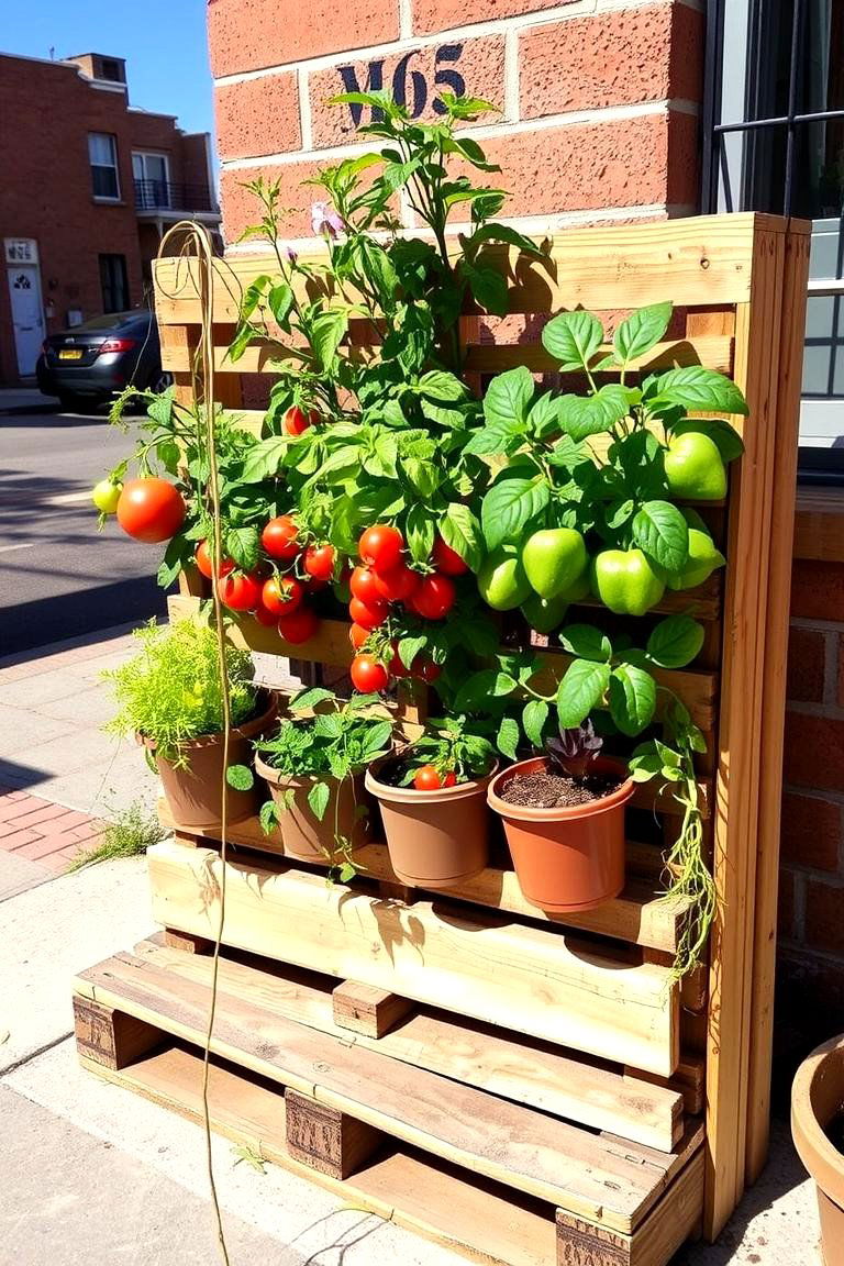 Vegetable Vertical Farm - 24 Vertical Pallet Garden Ideas