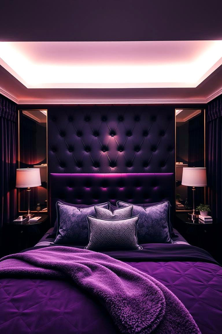 Velvet Luxe Sanctuary - 24 Dark Purple Bedroom Ideas