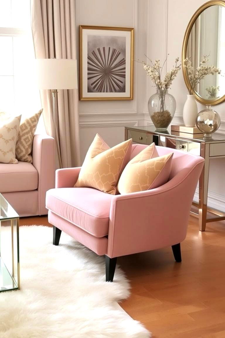 Velvet Upholstery - 24 Glam Living Room Ideas