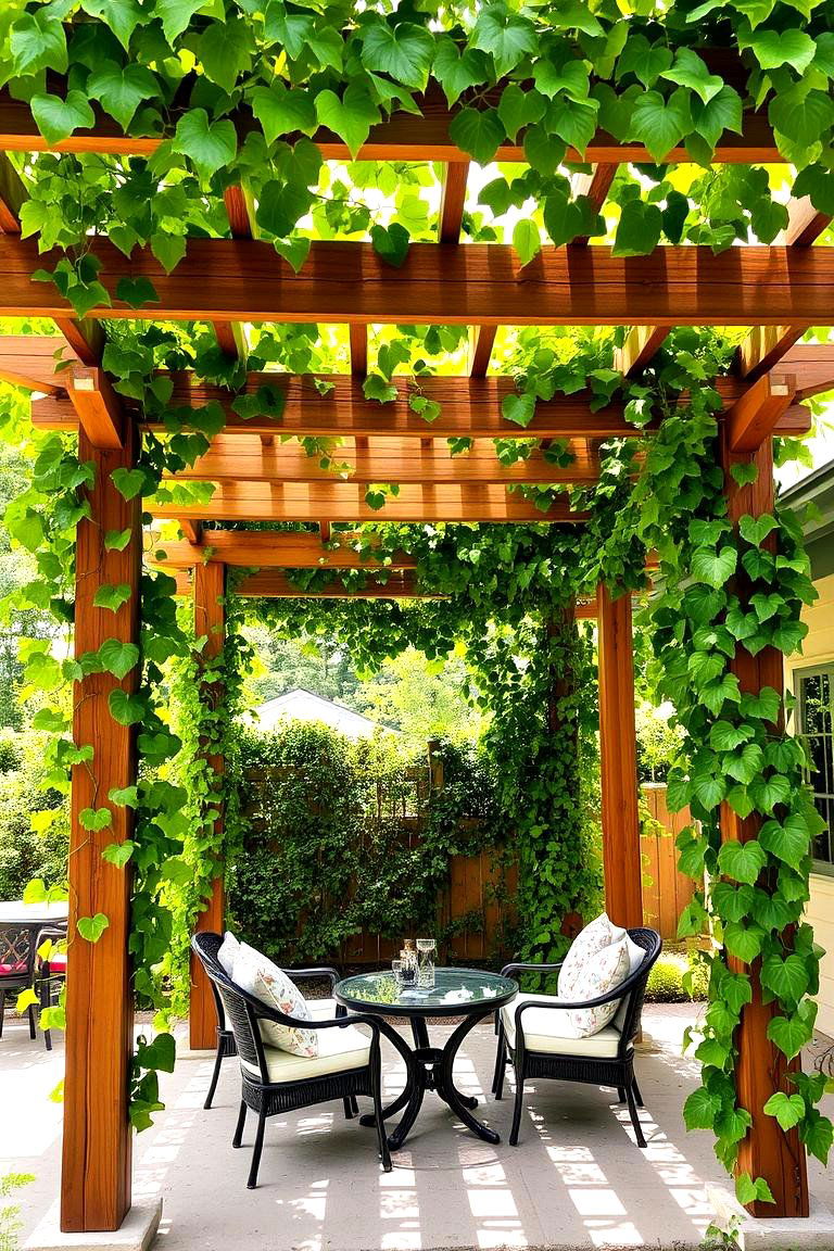 Verdant Pergola Retreat - 24 Mediterranean Garden Ideas