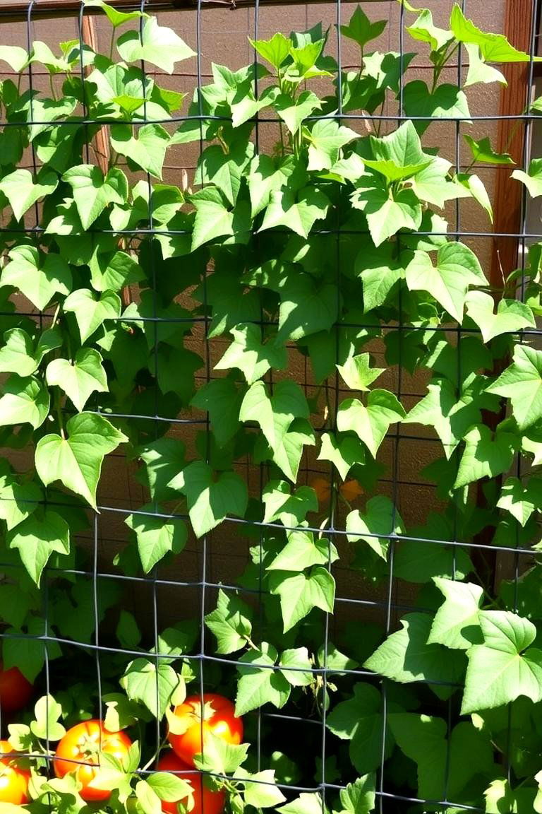 Versatile Chicken Wire with Greenery - 24 Small Garden Fence Ideas
