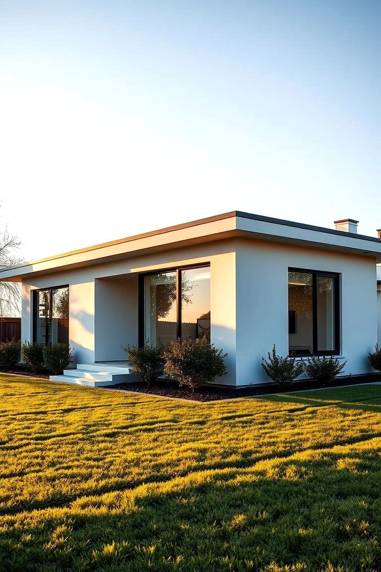 Versatile Design Styles - 24 single story white house black trim