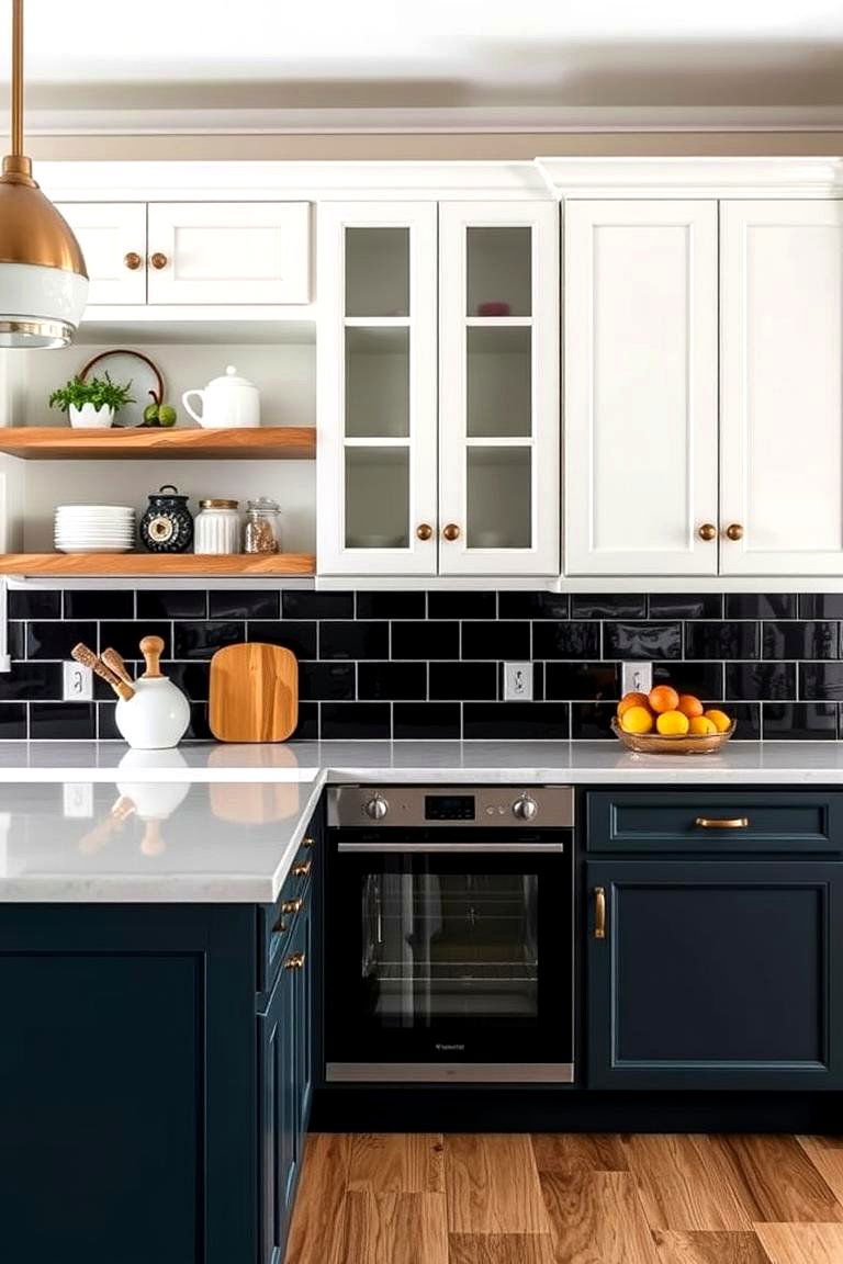 Versatile Designs Featuring Black Backsplash - 24 Kitchen With Black Backsplash