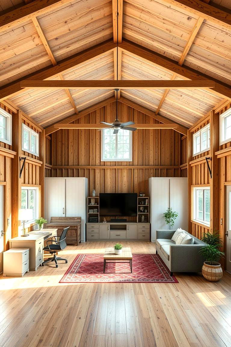 Versatile Flex Space - 24 Pole Barn Interior Ideas