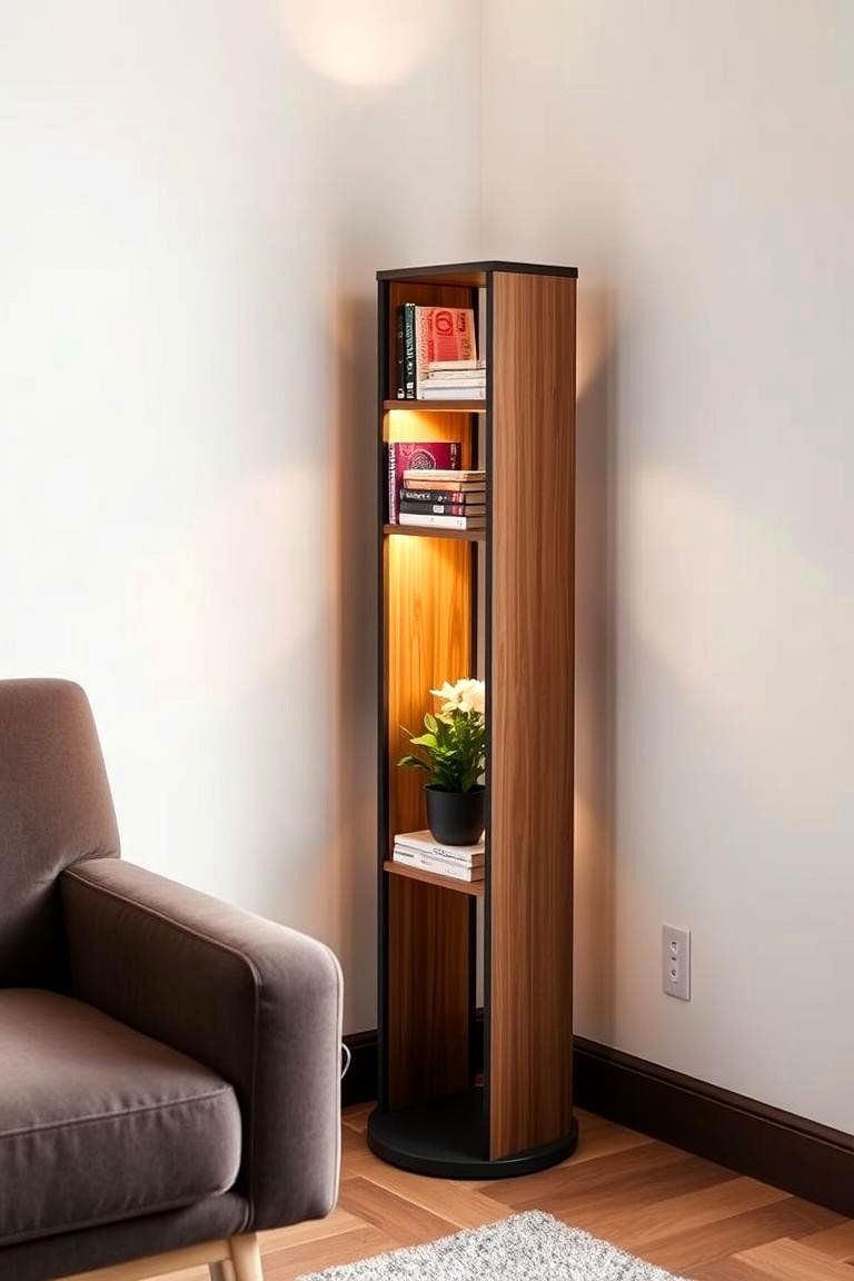 Versatile Floor Lamps with Shelves - 24 Living Room Lighting Ideas