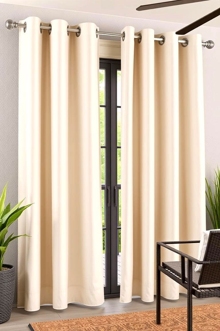 Versatile Grommet Top Patio Curtains - 24 Patio Curtain Ideas