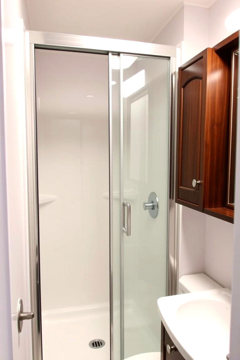 Versatile Half Wall with a Sliding Glass Door Above - 24 Half-wall Shower Ideas