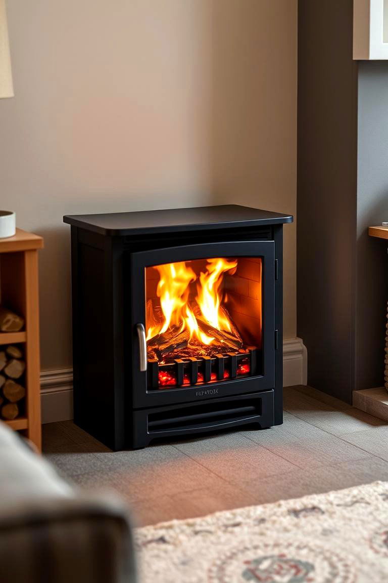 Versatile Multi Fuel Fireplace Option - 24 Small Living Room Fireplace Ideas