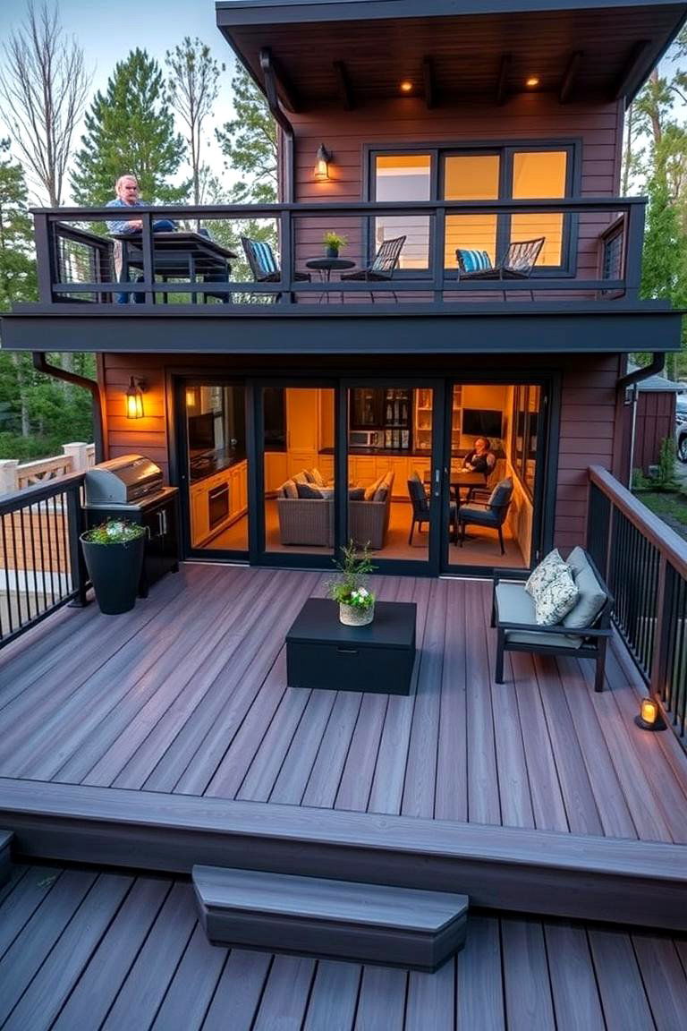 Versatile Multi Use Deck - 24 Floating Deck Ideas
