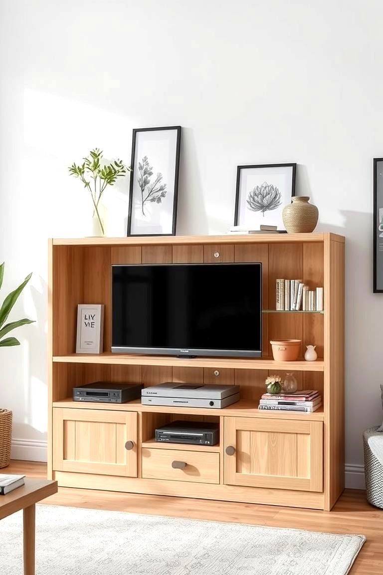 Versatile Open Shelf Tv Stand - 24 Tv Stand Ideas