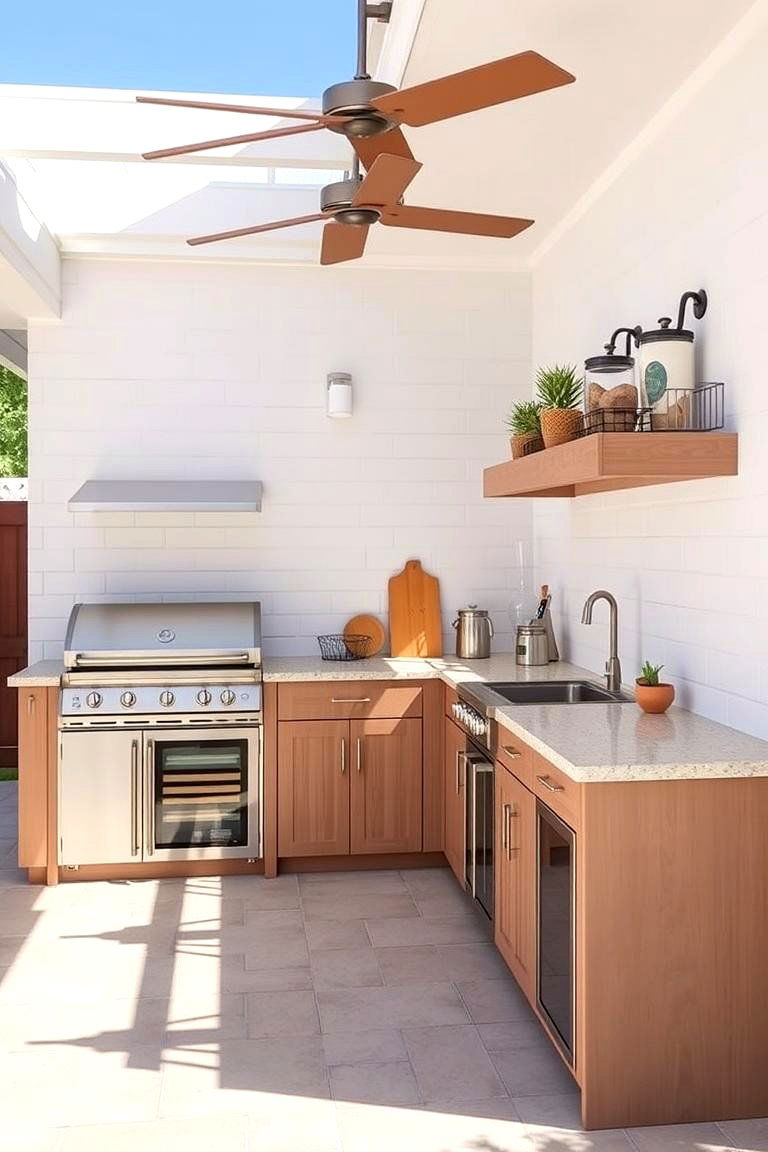 Versatile Patio Kitchen - 24 Small Outdoor Kitchen Ideas
