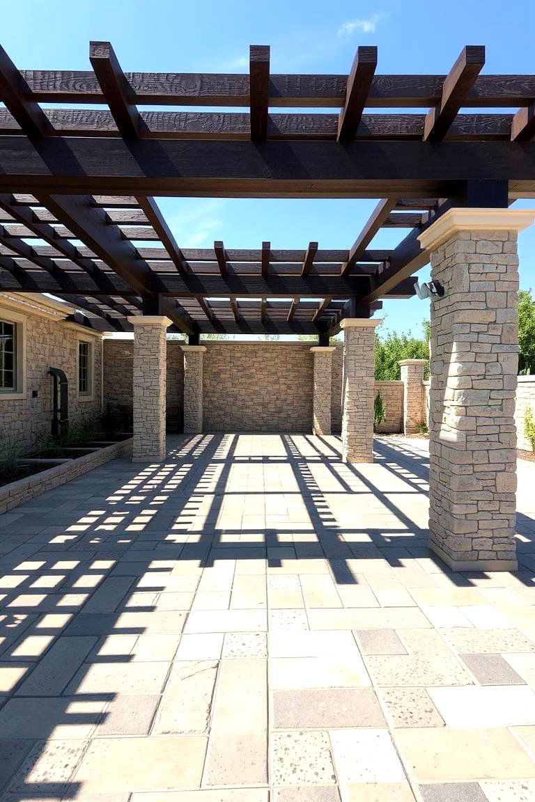 Versatile Paver Stone Flooring - 24 Pergola Flooring Ideas
