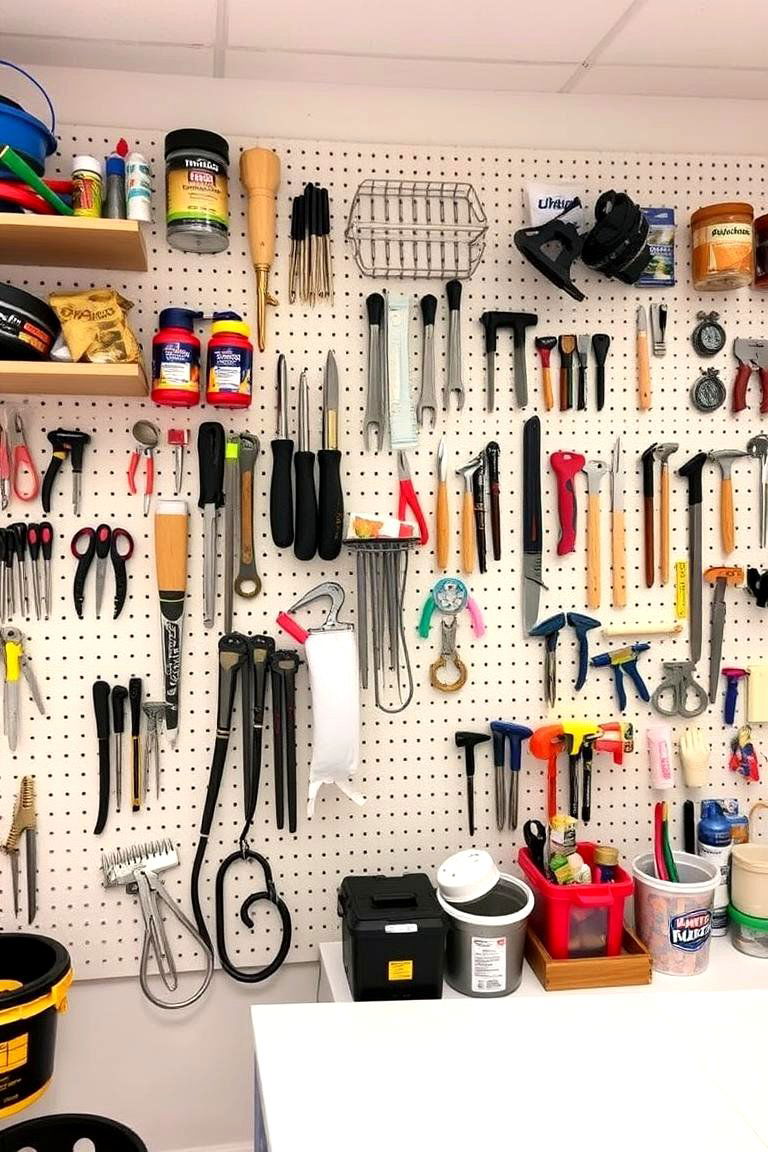 Versatile Pegboard Walls - 24 Wall Covering Ideas