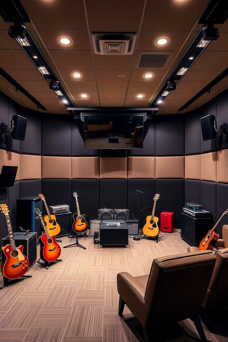 Versatile Performance Space - 24 Guitar Room Ideas