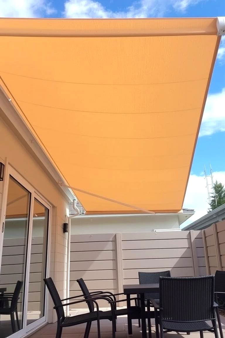 Versatile Retractable Awning - 24 patio ceiling ideas