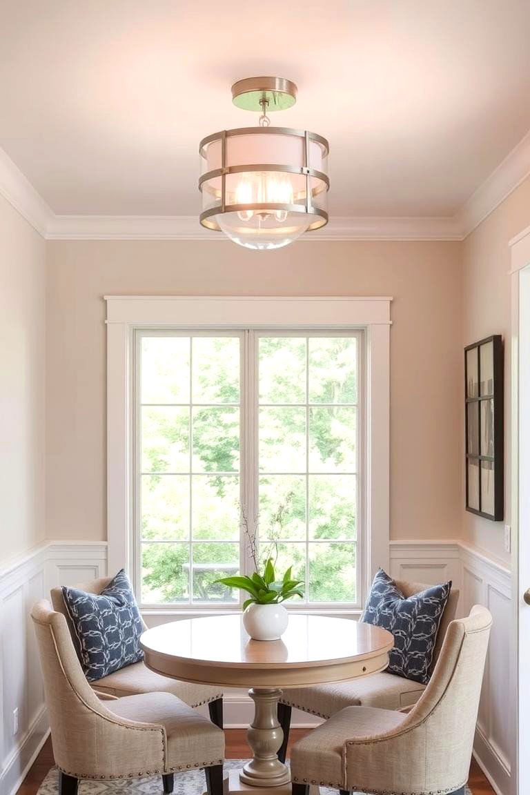 Versatile Semi Flush Mount Light - 24 Small Dining Room Lighting Ideas