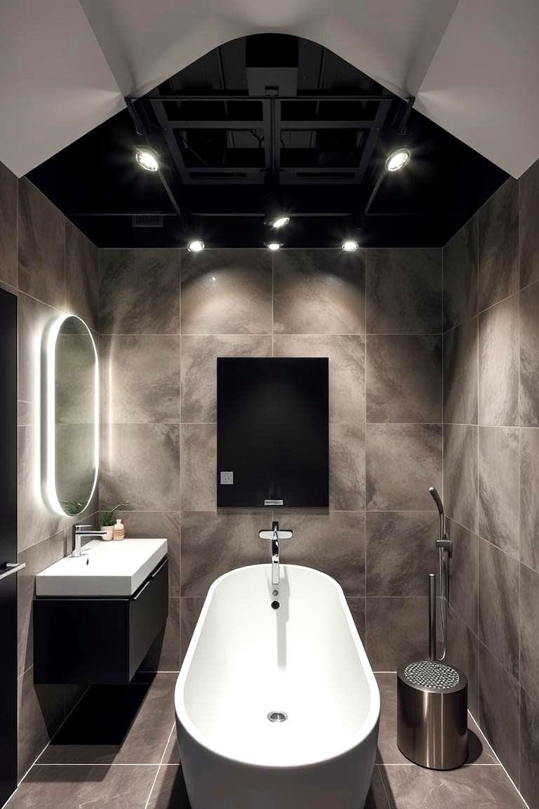 Versatile Track Lighting - 24 Small Bathroom Lighting Ideas