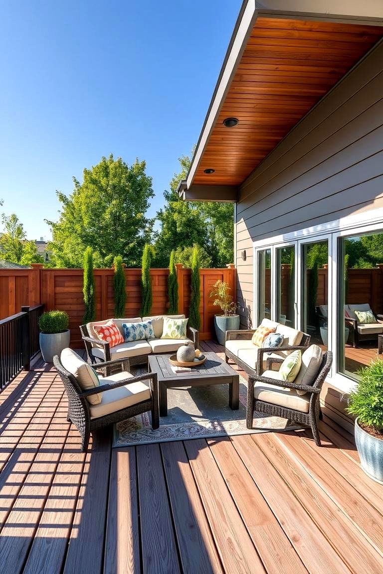 Versatile Usage for Gatherings - 24 Deck With Privacy Wall