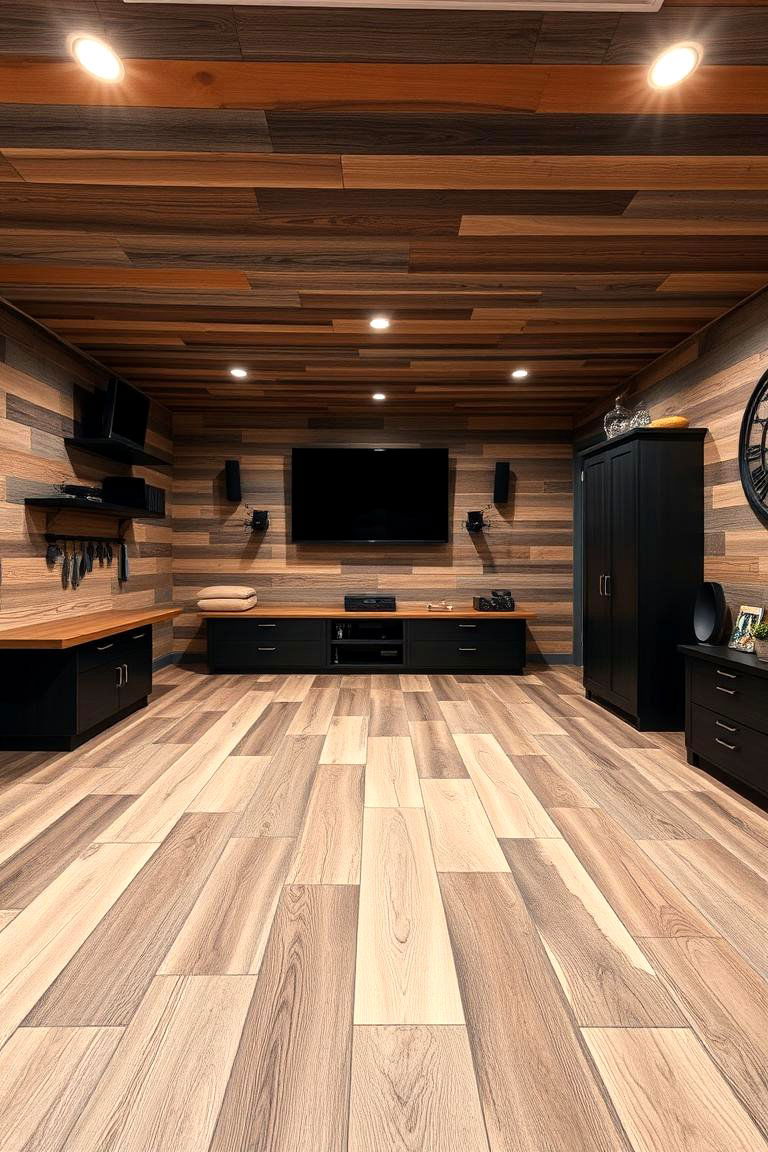 Versatile Vinyl Plank - 24 Man Cave Flooring Ideas