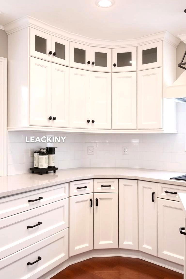 Versatile White Canvas - 24 White Kitchen Cabinets With Black Hardware