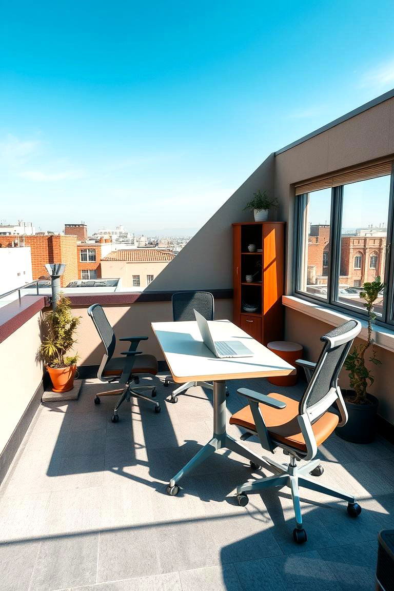 Versatile Work From Home Spot - 24 Rooftop Deck Ideas