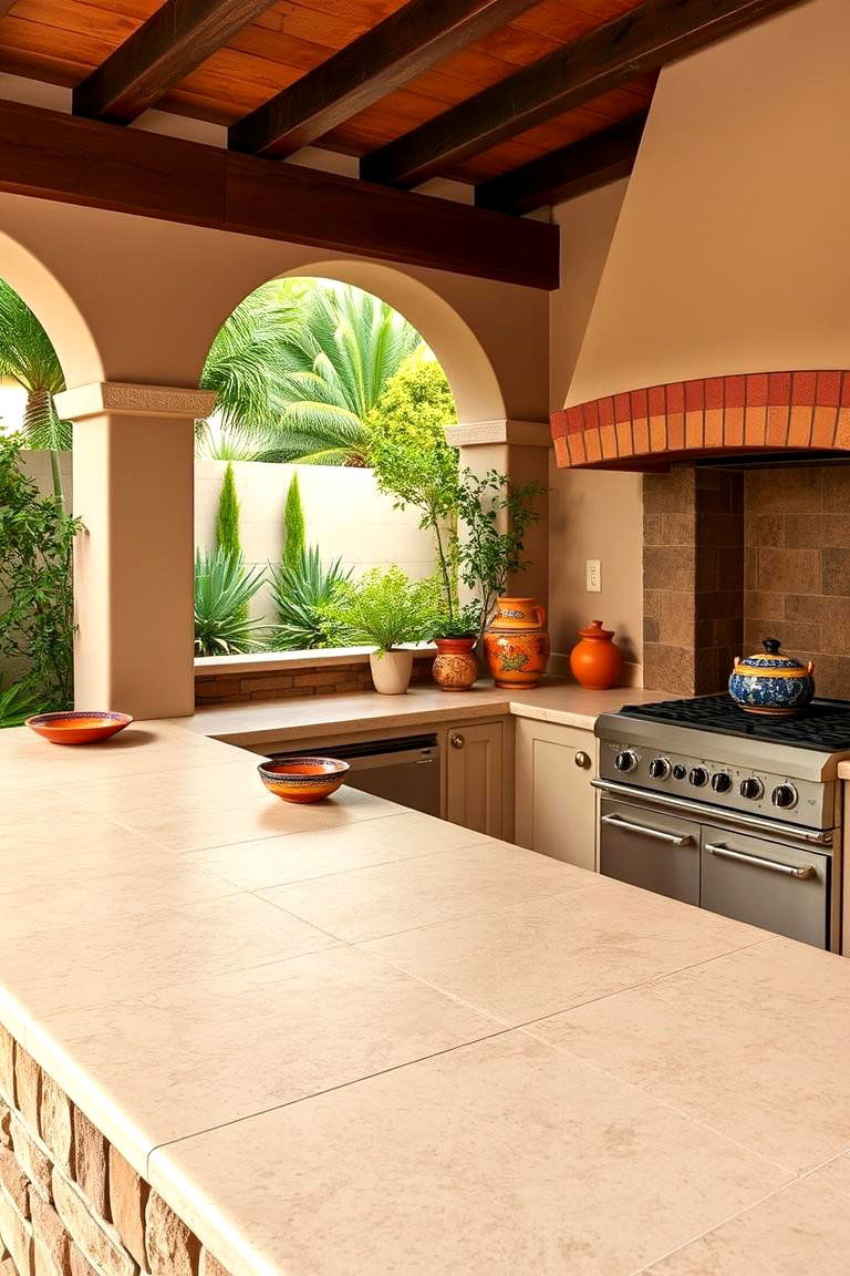 Versatile and Affordable Porcelain Tile - 24 Outdoor Countertop Ideas