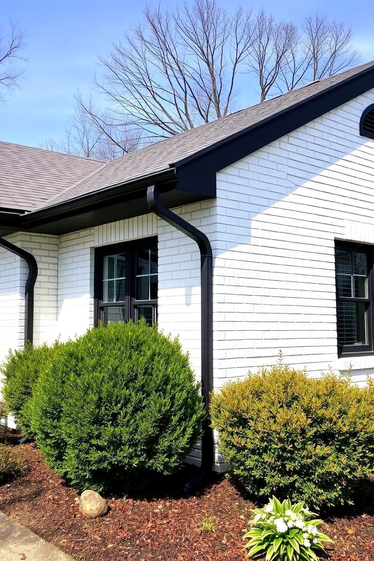 Versatility Across Architectural Styles - 24 White Brick House With Black Trim
