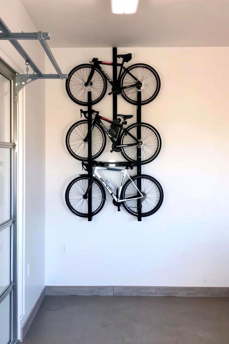 Vertical Bike Stands - 24 Garage Bike Storage Ideas