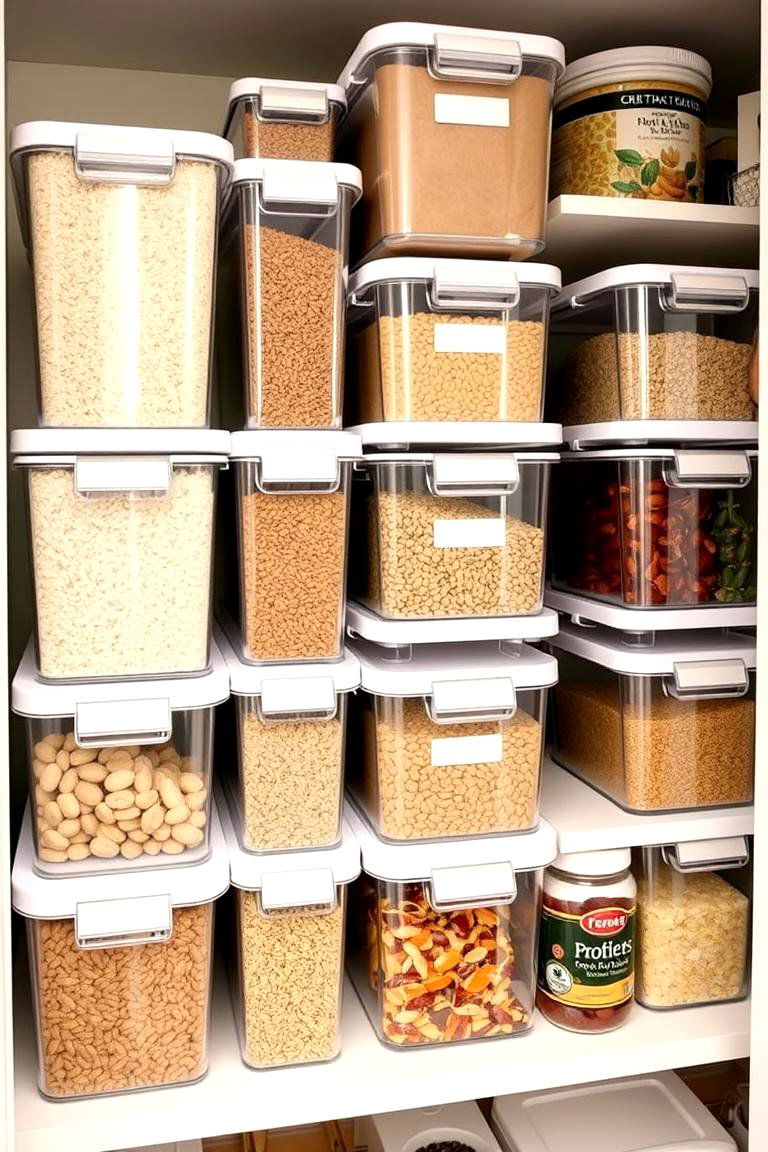 Vertical Bins for Bulk Storage - 24 Kitchen Pantry Ideas