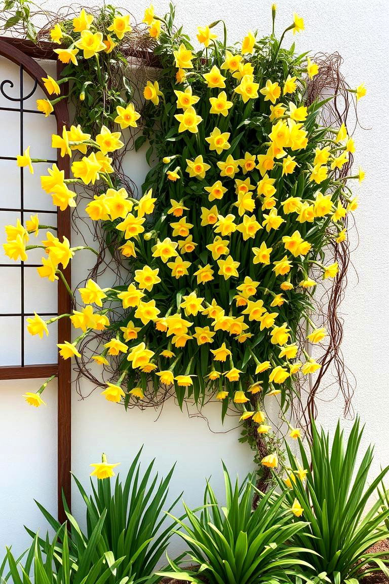 Vertical Daffodil Displays - 24 Daffodil Garden Ideas