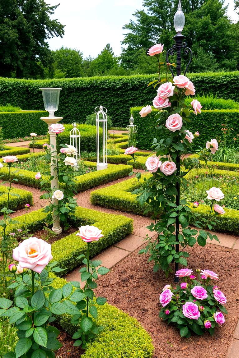 Vertical Elements in Parterres - 24 Parterre Garden Ideas