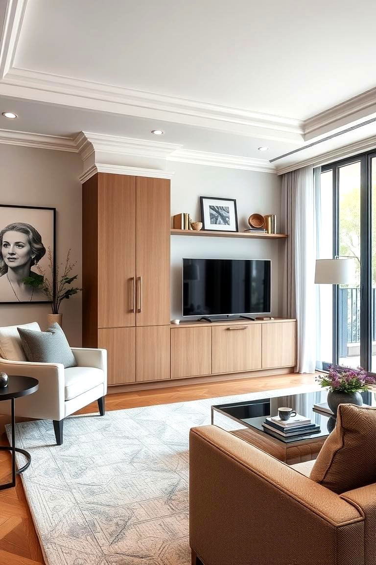 Vertical File Cabinets Disguised - 24 Living Room Storage Ideas