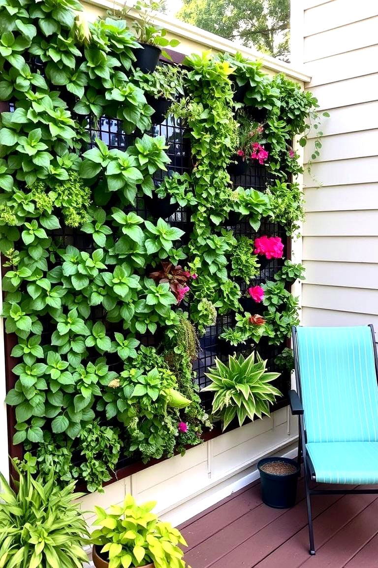 Vertical Garden Decking - 24 Backyard Deck Ideas on a Budget
