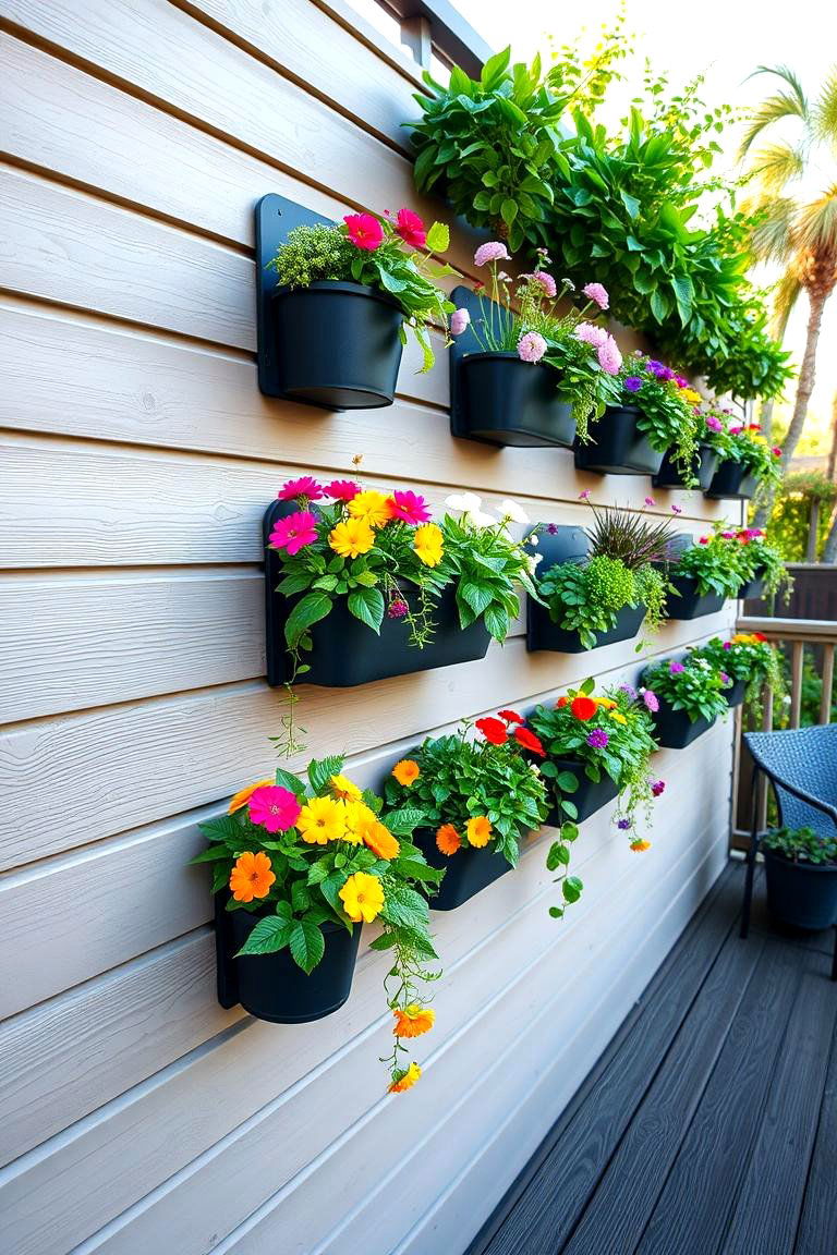 Vertical Garden Escape - 24 Deck Decorating Ideas With Plant