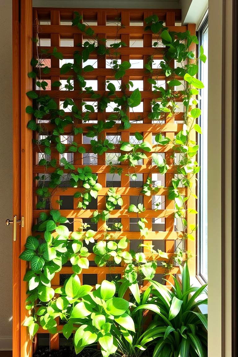 Vertical Garden Lattice Screen - 24 Lattice Fence Ideas