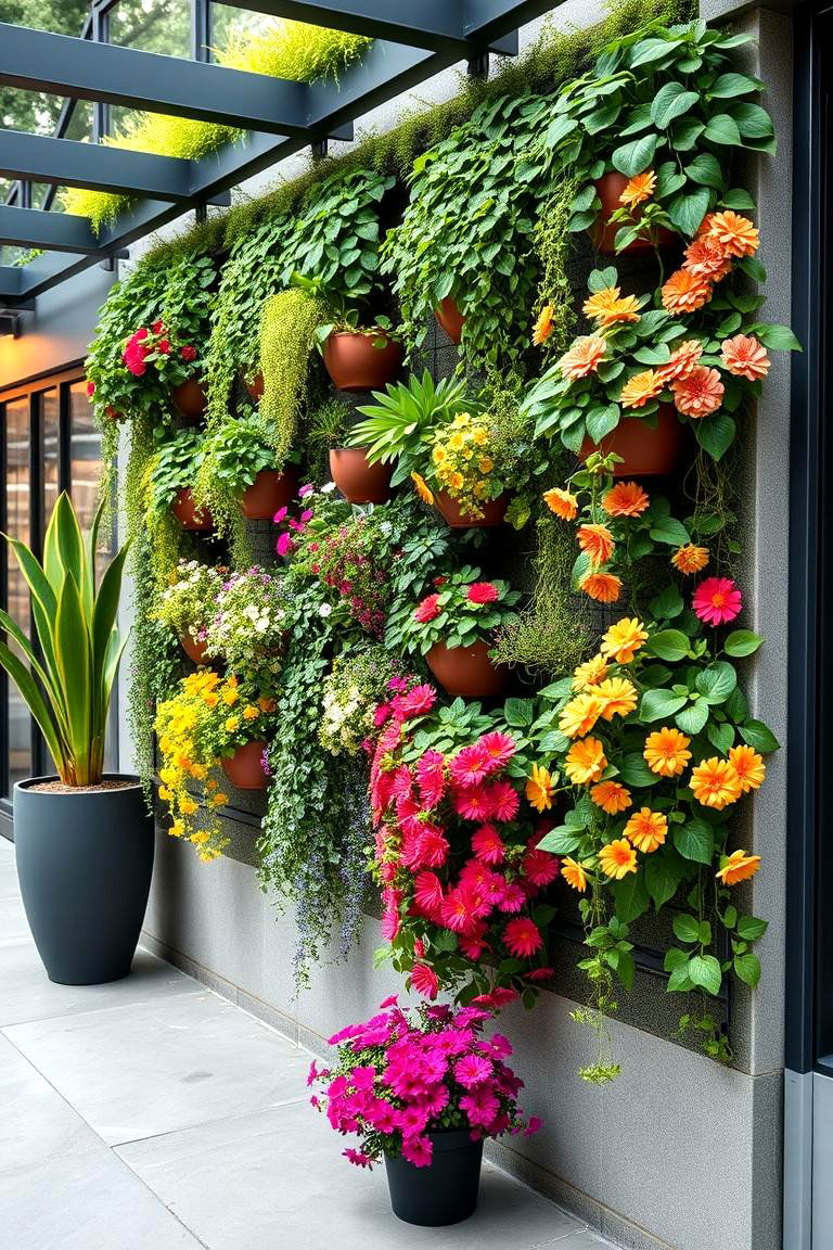 Vertical Garden Oasis - 24 Small Patio Ideas